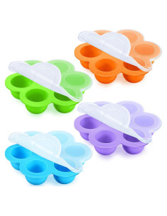 Bandeja de Silicona para Alimentos de Bebé Potchen 4 Pcs 74.8 ml