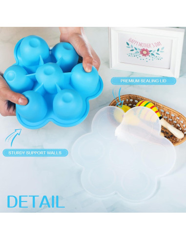 Bandeja de Silicona para Alimentos de Bebé Potchen 4 Pcs 74.8 ml