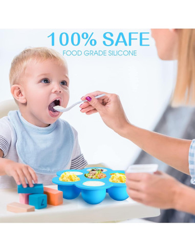 Bandeja de Silicona para Alimentos de Bebé Potchen 4 Pcs 74.8 ml