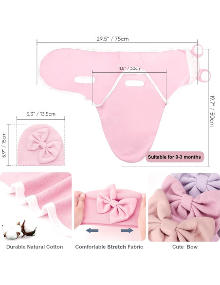 Sacos de Sueño BQUBO para Bebés 0-3 Meses 3 Piezas