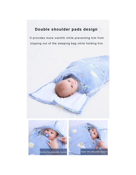 Saco de Sueño para Bebé Recién Nacido Calabaza Linda Azul Saco de Sueño para Bebé Recién Nacido Calabaza Linda Azul