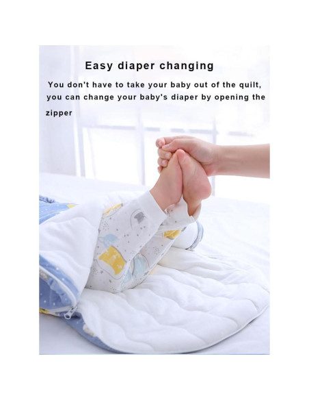 Saco de Sueño para Bebé Recién Nacido Calabaza Linda Azul Saco de Sueño para Bebé Recién Nacido Calabaza Linda Azul