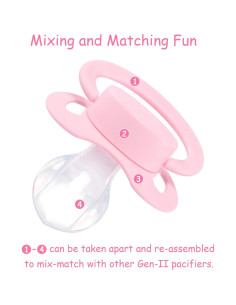 Chupetes Adulto Littleforbig Bigshield Generación II 3 Pzs Rosa 2