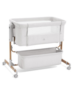 Cuna 3 en 1 LovliTod Baby Gris Claro Ajustable 6 Alturas