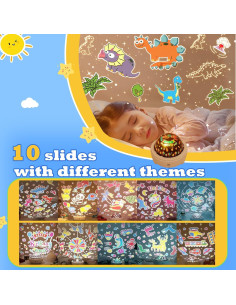 Proyector de Luz Nocturna Gusweet Conejo 10 Películas 360 2