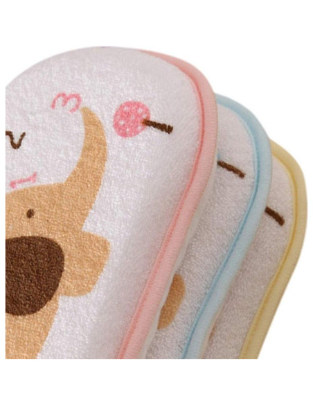 Esponja de Baño para Bebés Lurrose 3PCS Algodón Suave 13x9cm