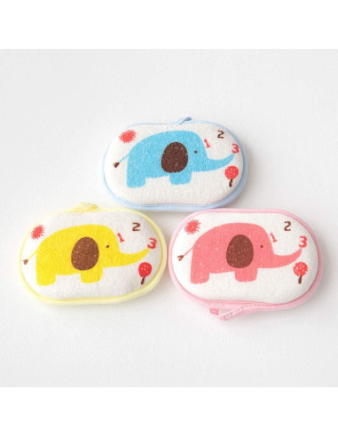 Esponja de Baño para Bebés Lurrose 3PCS Algodón Suave 13x9cm