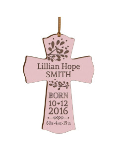 Cruz de Pared Personalizada LifeSong Milestones Rosa 11.43x15.24cm 2