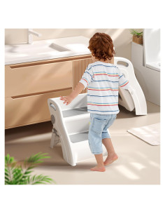 Escalera Plegable para Niños Vanpolchy 2 Pasos Antideslizante