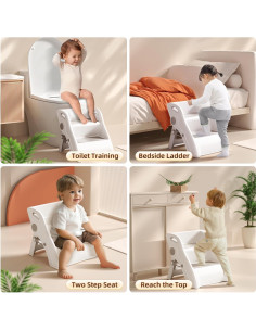 Escalera Plegable para Niños Vanpolchy 2 Pasos Antideslizante 2