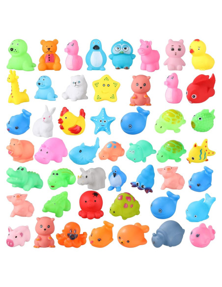 Juguetes de Baño para Bebés Chivao 50 Pcs Animales Flotantes
