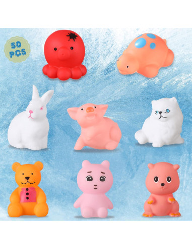 Juguetes de Baño para Bebés Chivao 50 Pcs Animales Flotantes