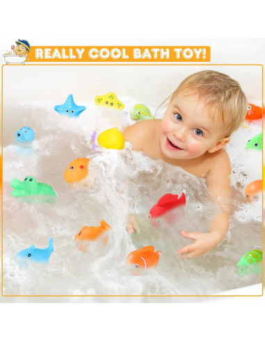 Juguetes de Baño para Bebés Chivao 50 Pcs Animales Flotantes