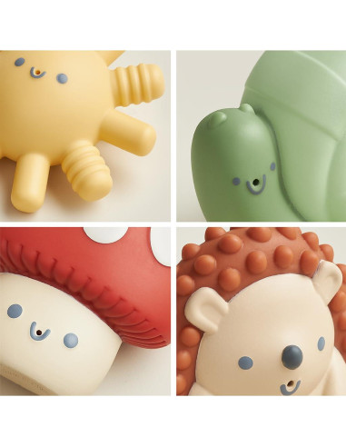 Juguetes de baño sensorial Itzy Ritzy - Set de 4 personajes