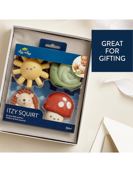 Juguetes de baño sensorial Itzy Ritzy - Set de 4 personajes