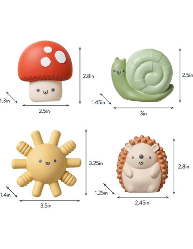 Juguetes de baño sensorial Itzy Ritzy - Set de 4 personajes