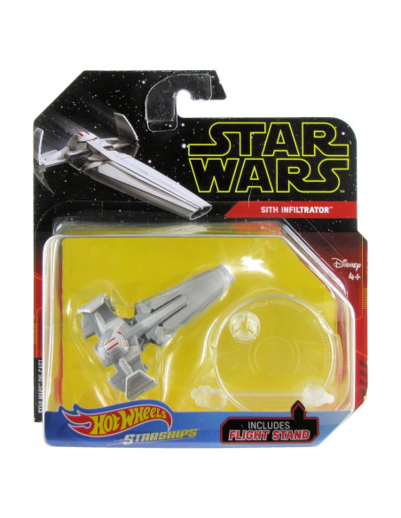Infiltrador Sith Star Wars Hot Wheels 6.35cm con soporte Infiltrador Sith Star Wars Hot Wheels 6.35cm con soporte