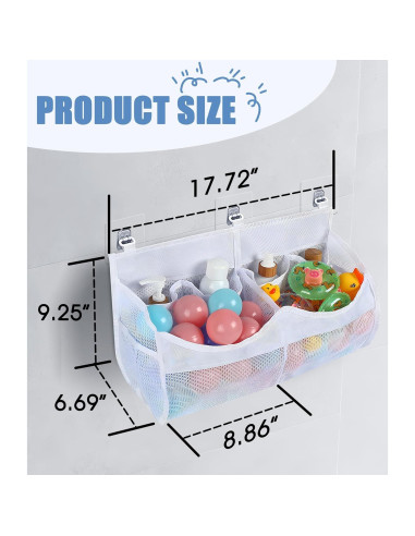 Almacenamiento de Juguetes de Baño ZOBUU 2 Compartimentos PVC