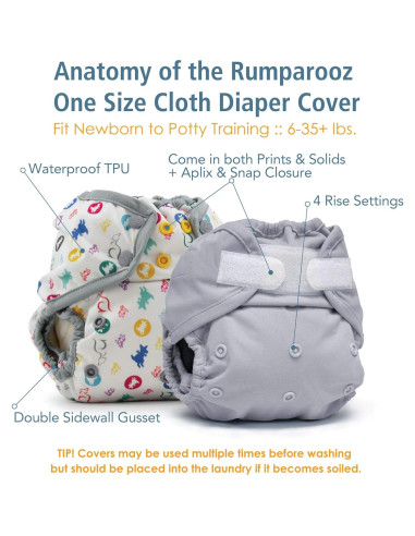 Cubierta de Pañal de Tela Kanga Care Rumparooz Dulce 6-15.9 kg