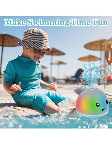 Juguete de baño iluminado BSVZAIYN ballena para bebés 6-36 meses