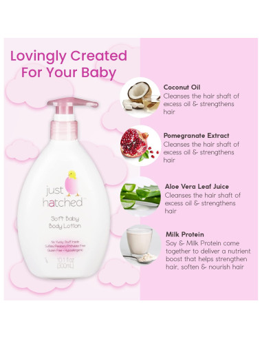 Loción Corporal Suave para Bebés Just Hatched 300 ml