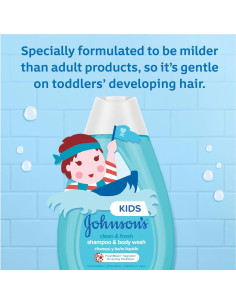Champú y Gel de Baño 2 en 1 Johnson's Kids 402 ml Sin Lagrimas 2