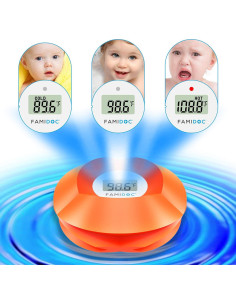 Termómetro de baño para bebés Famidoc, flor flotante 2