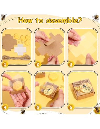 48 Jabones Aromatizados Abeja Panal Dimsile Baby Shower