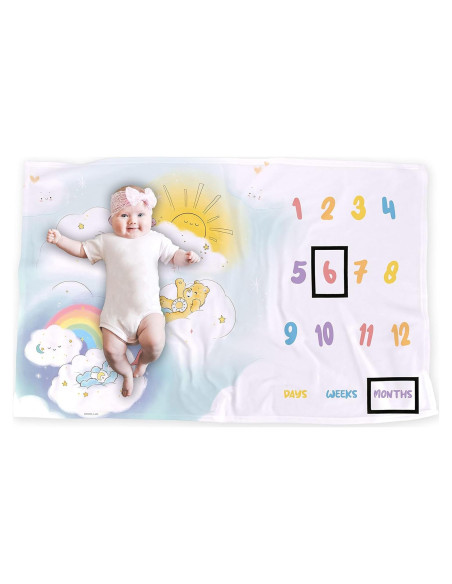 Manta de Hitos de Bebé Care Bears LOGOVISION 91x147 cm