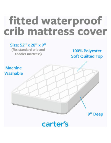 Protector de Colchón Impermeable Carter's para Cuna 71x132 cm
