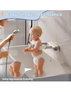 Soporte Plegable para Ducha de Bebé Elyelsanns - Azul Grisáceo 2