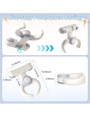 Soporte Plegable para Ducha de Bebé Elyelsanns - Azul Grisáceo