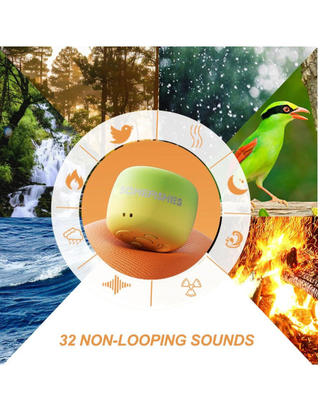 Máquina de Ruido Blanco Portátil SOMEFISHES LB-2 32 Sonidos