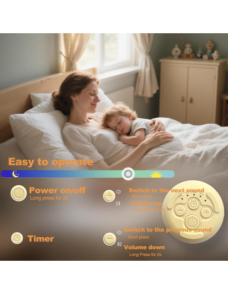 Máquina de Ruido Blanco Portátil SOMEFISHES LB-2 32 Sonidos