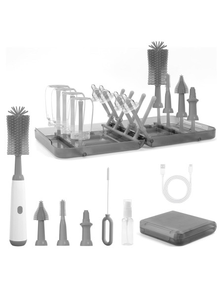 Limpiador Eléctrico de Botellas Duoffanny 9 en 1 Gris Limpiador Eléctrico de Botellas Duoffanny 9 en 1 Gris