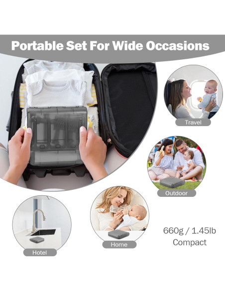 Limpiador Eléctrico de Botellas Duoffanny 9 en 1 Gris Limpiador Eléctrico de Botellas Duoffanny 9 en 1 Gris