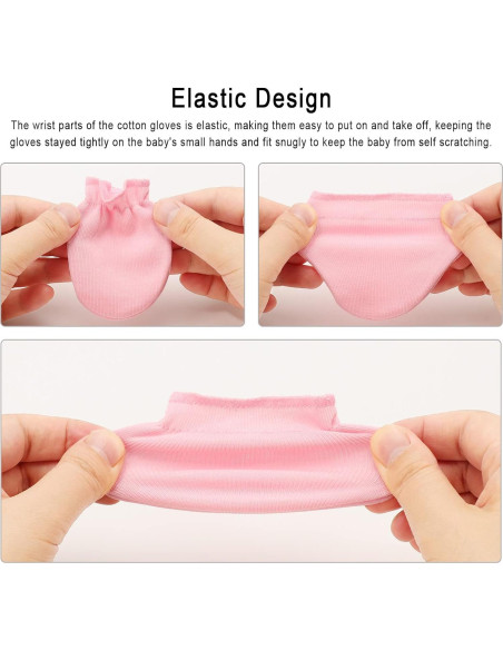Manoplas para Bebés Recién Nacidos BQUBO 8 Pares Algodón Hipoalergénico