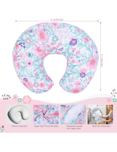 Funda de Almohada de Lactancia Cloele Floral 54.9x45.2cm Microfibra 2