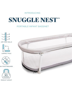 Cuna Portátil Snuggle Nest Baby Delight para Bebés 0-5 Meses 2