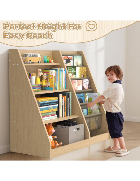 Estantería Montessori CMFYDAILY 4 Niveles Madera 80x90 cm