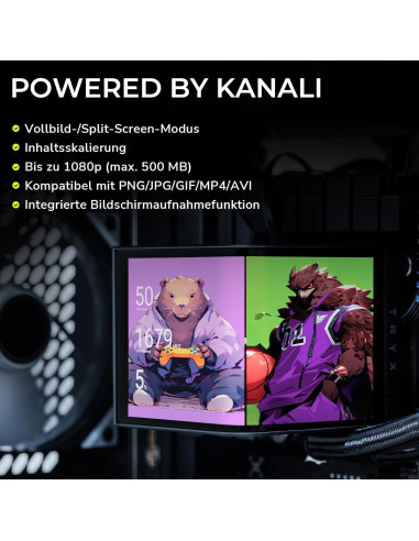 Enfriador AIO TRYX Panorama 280mm Negro con Pantalla Curvada 6.5"