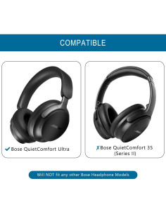 Almohadillas de Repuesto GVOEARS para Auriculares Bose QC Ultra - Negro 2