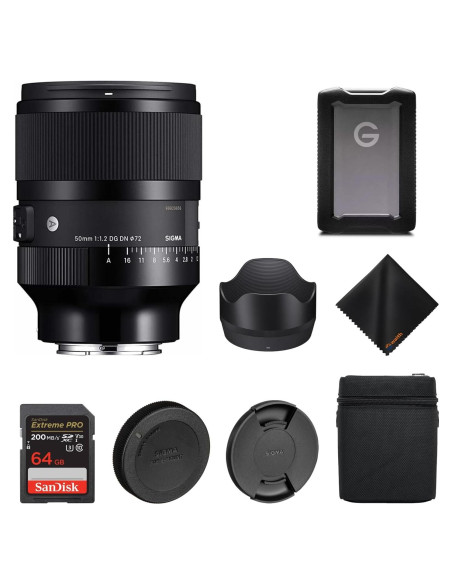 Lente Sigma 50mm f/1.2 DG DN Art Sony E + Disco Duro 1TB Lente Sigma 50mm f/1.2 DG DN Art Sony E + Disco Duro 1TB