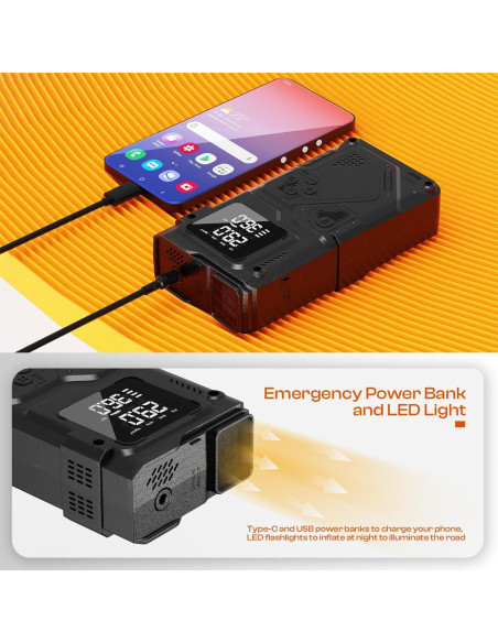 Arrancador de Batería Leafora Q11 con Compresor 3000A 12V