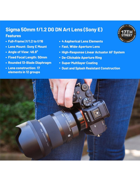 Lente Sigma 50mm f/1.2 DG DN Art Sony E + Disco Duro 1TB Lente Sigma 50mm f/1.2 DG DN Art Sony E + Disco Duro 1TB
