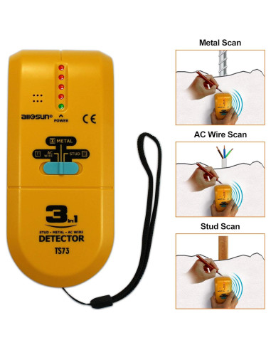 Detector de Madera y Metal ALLOSUN TS73 3 en 1 LED
