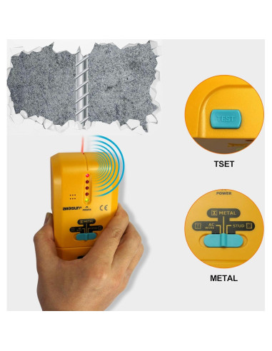 Detector de Madera y Metal ALLOSUN TS73 3 en 1 LED