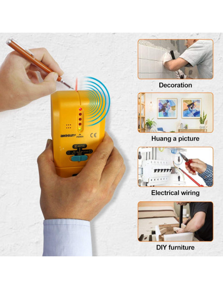 Detector de Madera y Metal ALLOSUN TS73 3 en 1 LED
