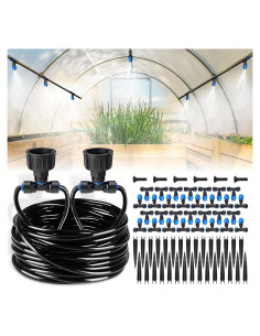 Kit de Riego por Misting HIRALIY 36M con Boquillas Ajustables