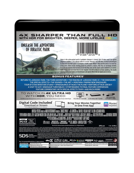 Jurassic Park III - 4K Ultra HD + Blu-ray + Digital - Universal Jurassic Park III - 4K Ultra HD + Blu-ray + Digital - Universal
